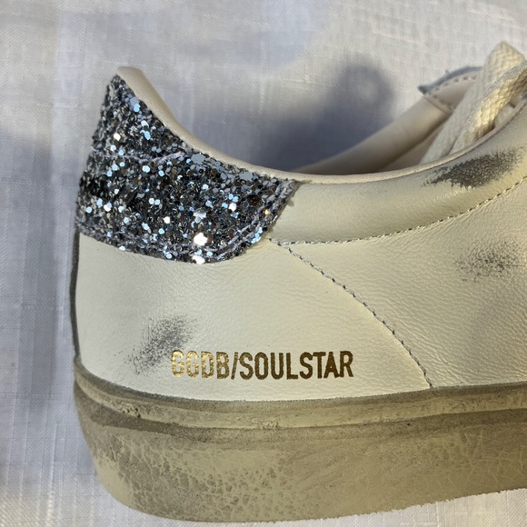 NIB! Golden Goose Limited Edition Soul Star Glitter Heel Sneakers, Size 40 - Picture 11 of 14